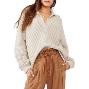 Free People Margie Pullover Collar Sweater | Size Small